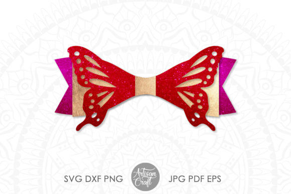 Butterfly Bow Template: A 3D SVG for Versatile Branding and Creative Design Projects
