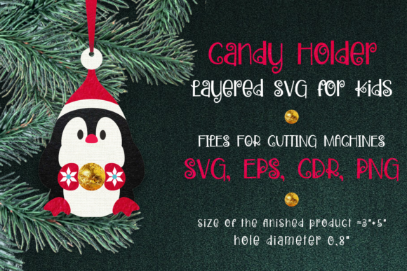 Candy Holder Christmas Ornament Penguin
