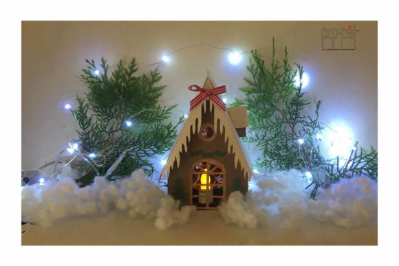 Christmas House 3D SVG: A Festive Graphic for Bloggers and Publishers