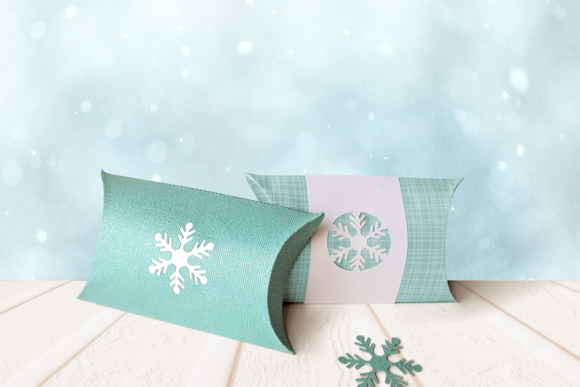 Christmas Snowflake Pillow Box: A 3D SVG Gift Boxes Design for Festive Branding