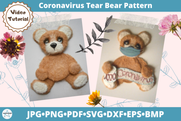 Coronavirus Tear Bear Pattern Cut File: A 3D SVG Design for Playful Brand Personalities