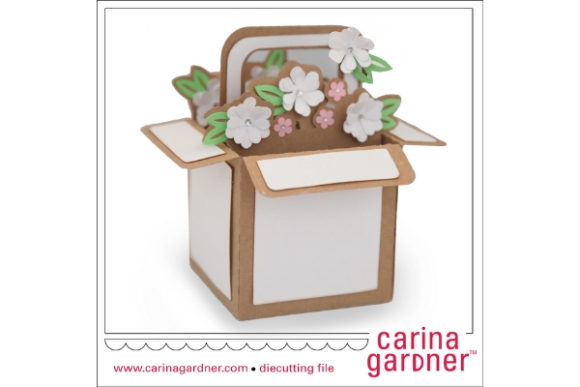 Filled Flower Basket 3D SVG for Creative Sellers