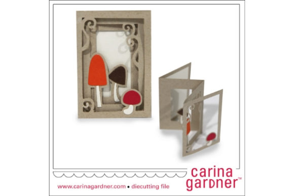 Mushroom Accordion Card: A 3D SVG Shape for Versatile Digital Selling