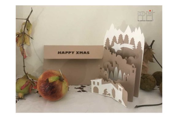 Nativity Card 3D SVG: Festive Christmas Design for Small Business Branding