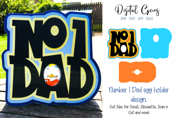Number 1 Dad Egg Holder – 3D SVG Design for Festive Branding