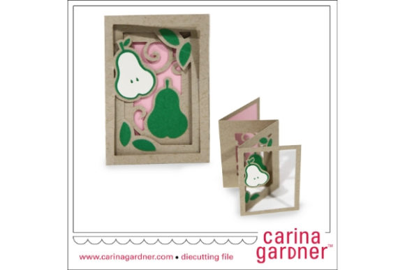Pear Accordion Card: A Versatile 3D SVG Shape for Crafters & Handmade Sellers