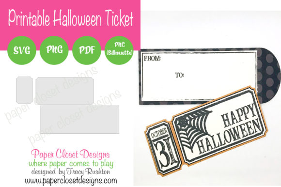Printable Halloween Ticket: A 3D SVG for Real Crafting & Handmade Business Use