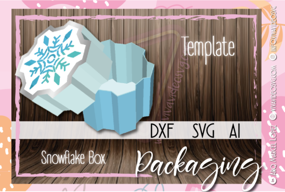 Snowflake Box: A Festive 3D SVG for Crafting & Handmade Business