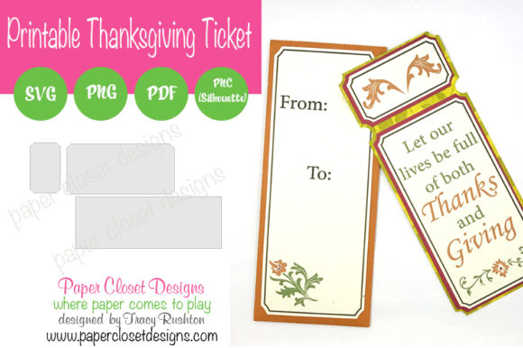 Vintage Fall Slimline Ticket – A 3D SVG Shape for Cozy Crafts & Etsy Charm